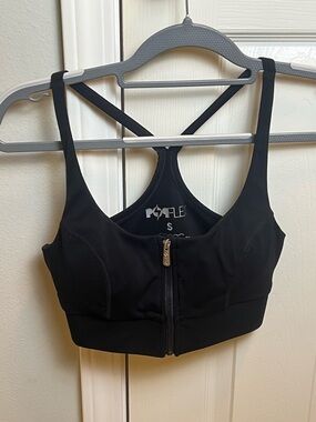 POPFLEX Zipper Front Sports Bra